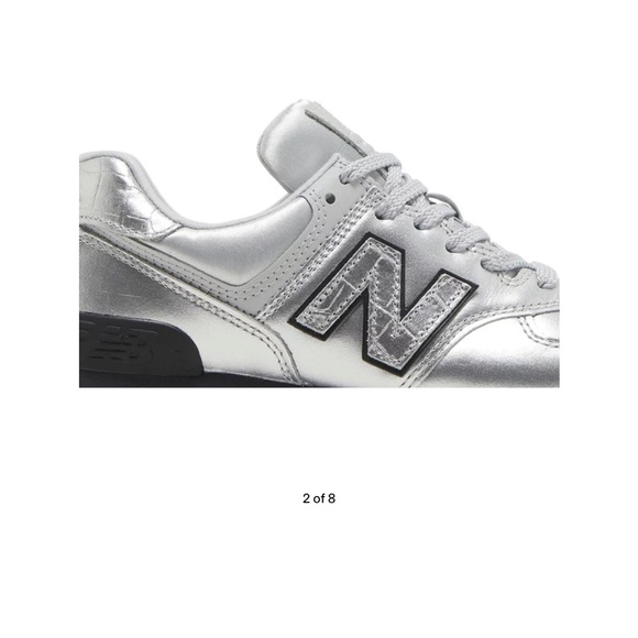 Silver New balance model 574 size 6.5 - Picture 4 of 8